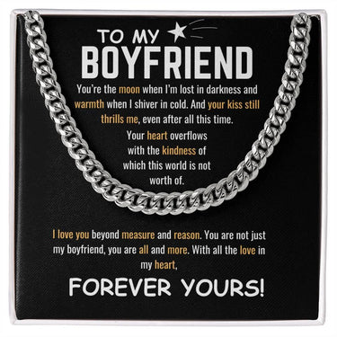 To My Boyfriend - Cuban Link Chain - Gift Set - SLDDL0056 - Sunshine Letters Co